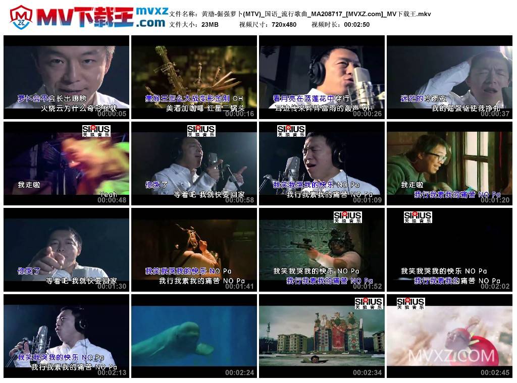 黄渤-倔强萝卜(MTV)_国语_流行歌曲_MA208717